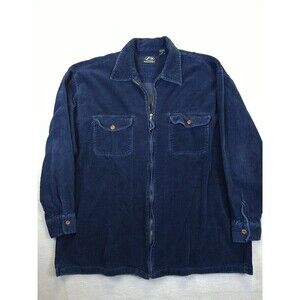 Vintage PROTEST Blue Corduroy Jacket Full Zip JNCO STUSSY STYLE Skate Grunge 2XT